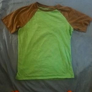 Boys shirt green and grey size xl